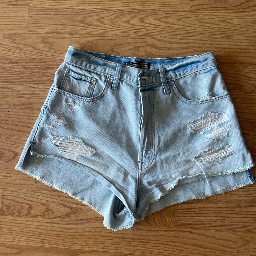 Abercrombie & Fitch Light Blue Jean Shorts